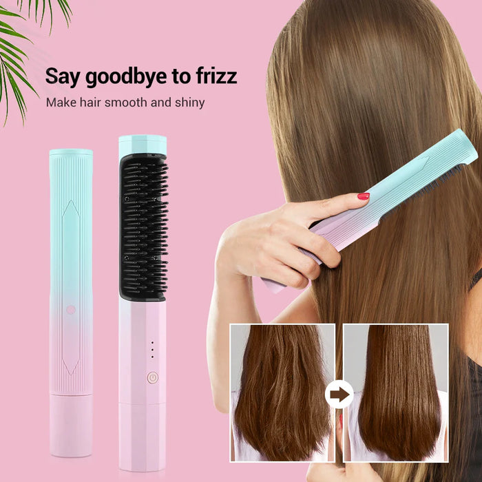 Electric Hair Brush Straightening Brush Hot Heating Comb Men Beard Hair Wigs Professional Hair Straightener Curlers for Women