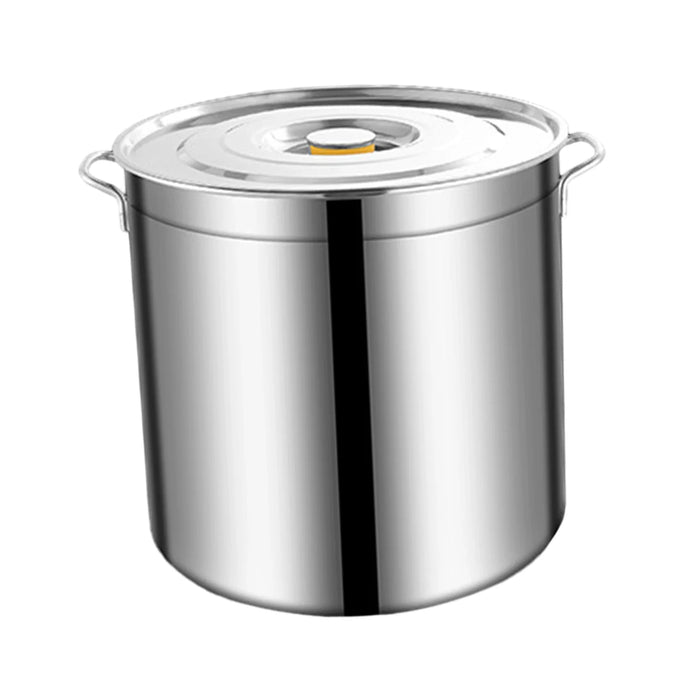 6L Stainless Steel Stockpot with Lid Easy to Clean Large Capacity Soup Pot for Kitchen Household Hotel