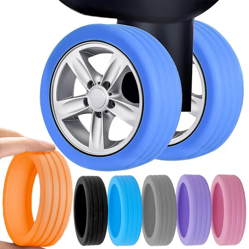 8-24pcs Rolling Luggage Wheel Protecter Silicone Travel Suitcase Trolley Caster Shoes Reduce Noise Silence Cover Bag Accessories