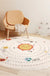 Nordic Carton Round Rug Carpets for Home Living Room Bedroom Kids Room Blanket Plush Floor Mat Decoration Salon Pile Area Rug