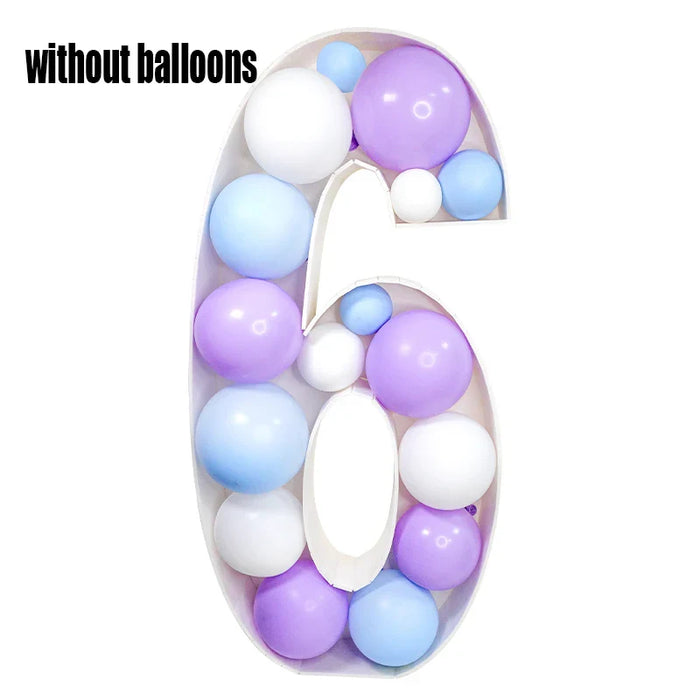 93 Giant Birthday Figure 0-9 Balloon Filling Box 18th Birthday Decor Number 30 40 50 Balloon Frame Anniversary Decoration