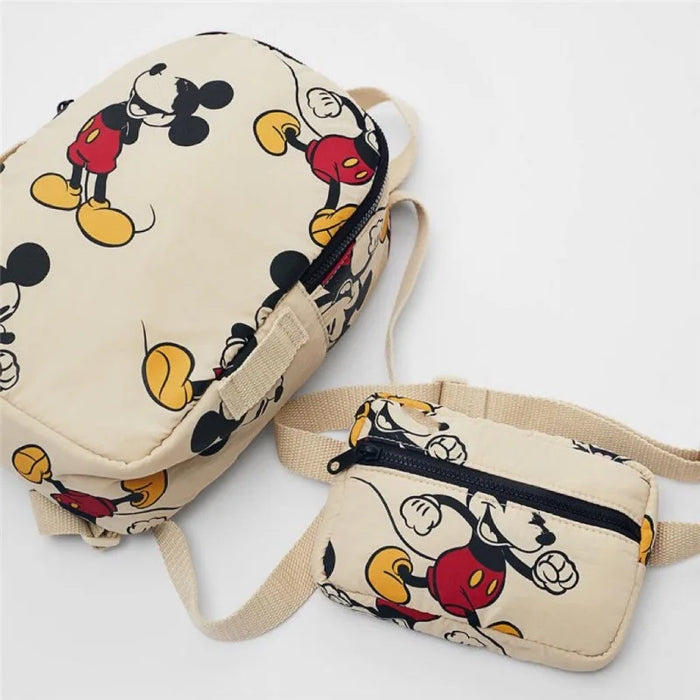 Disney New Fashionable Mickey Mouse Pattern Children's School Bag Cute Mickey Print Lightweight Backpack