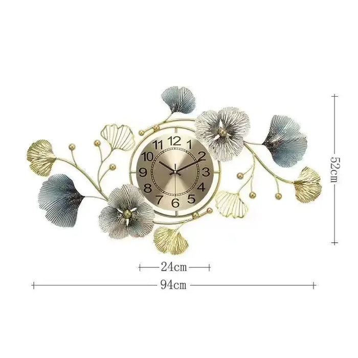 Creative Luxury Wall Clock Living Room Dining Room Sofa Background Home Wall Decoration Gold Iron Wall Hanging Large Fast Ship