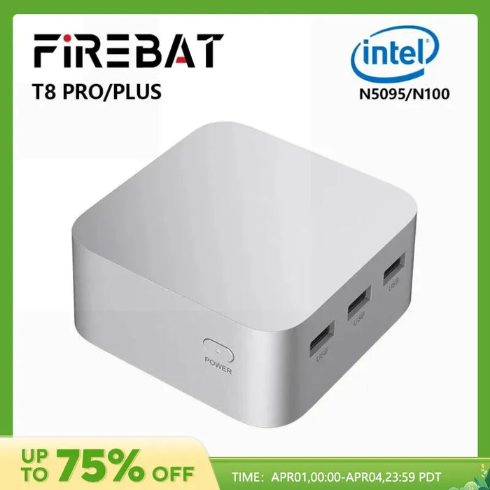 FIREBAT T8 Pro Plus Mini PC Intel Celeron N5095 N100 Desktop Gaming Computer 8GB 16GB 256GB 512GB DDR4 DDR5 WIFI5 BT4.2