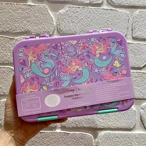 Genuine Disney Australia Smiggle Mermaid Mickey Mouse Meal box, food grade lunch box, spring and autumn picnic lunch box Gift
