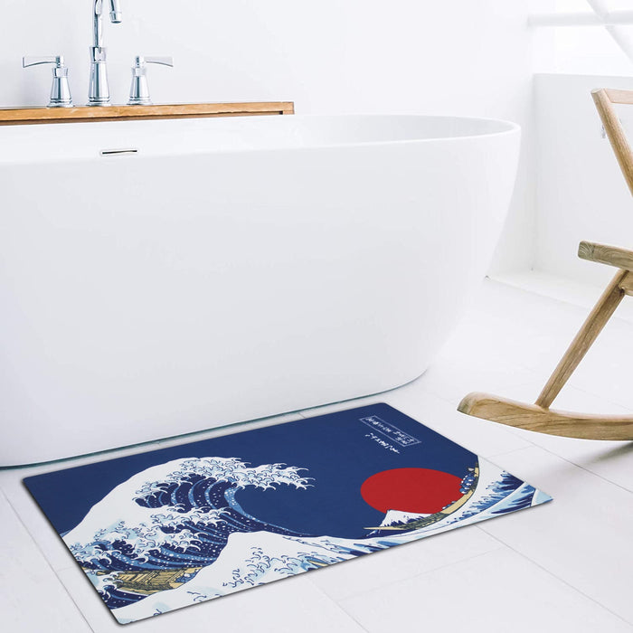 Blue Wave Soft Diatomaceous Earth Bath Mats for Bathroom