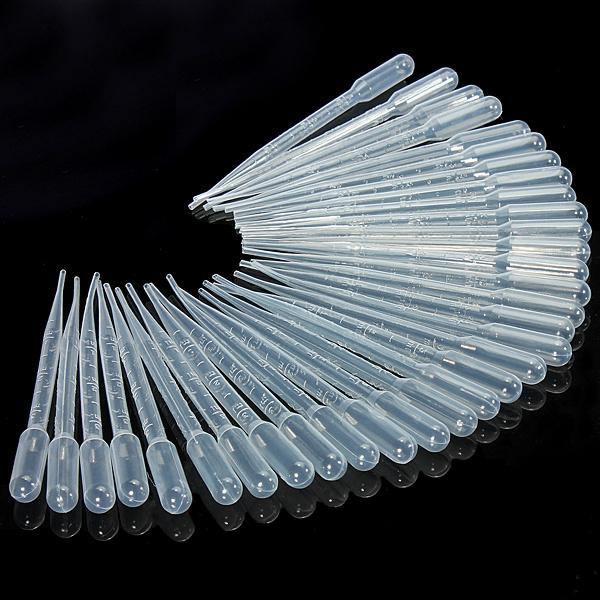 100pcs 3ml Disposable Plastic Droppers Transfer Pipettes