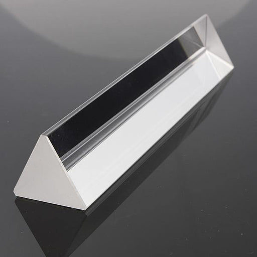 15cm Optical Glass Crystal Triple Triangular Prism Photography Physics Teaching Light Spectrum