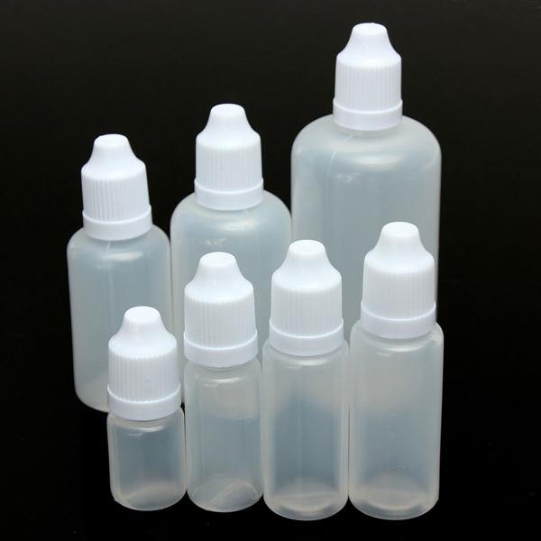 1pcs 5-100ml Empty Plastic Squeezable Eye Liquid Dropper Bottles