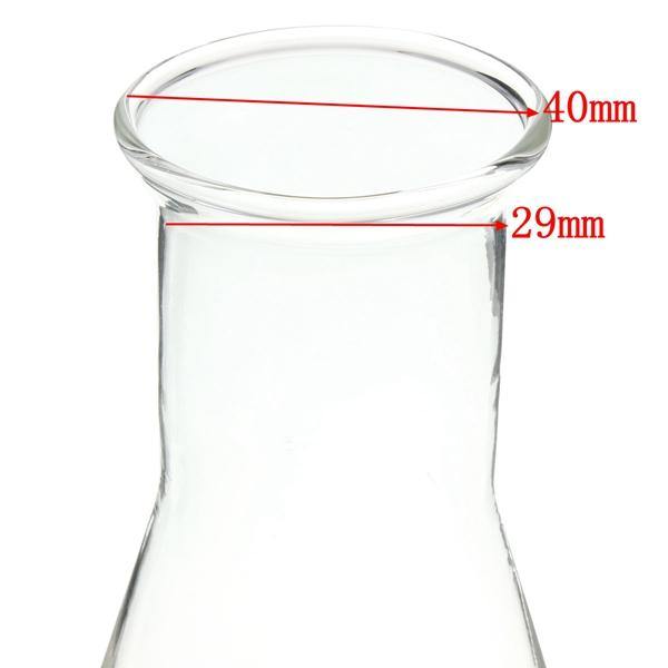 500ml 29/40 Graduated Narrow Mouth Glass Erlenmeyer Flask Conical Flask Ground Joints