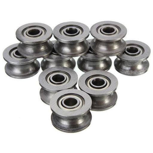 10pcs 624ZZ HCS U Groove Sealed Ball Bearings - 4x13x7mm Guide Pulley Ball Bearings Set