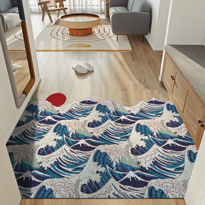 Feblilac Sea Wave Door Mat