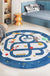 Nursery Gamer Cartoon Round Rug