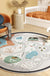 Nursery Gamer Cartoon Round Rug