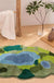 Green Moss Soft Fluffy Rug, Lake Bedroom Runner Mat