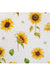 White Ground Sun Flower Door Mat