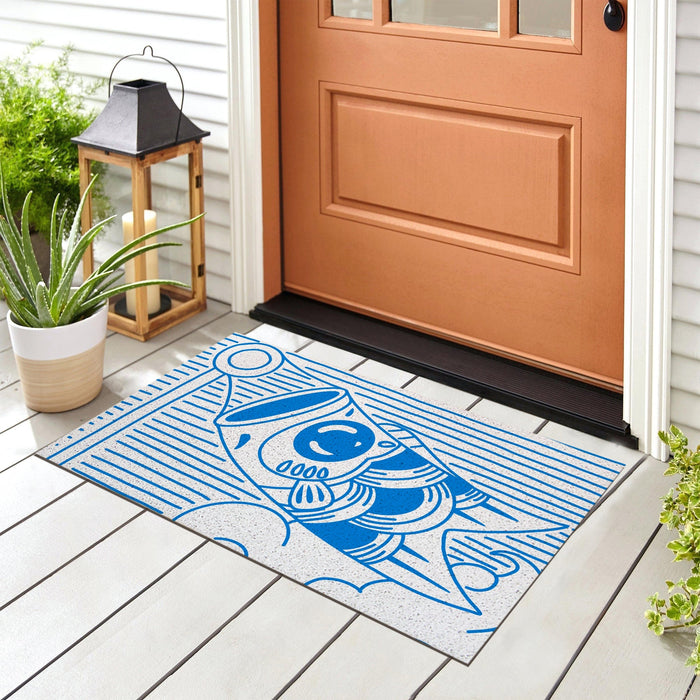 Blue Koi Fish Door Mat