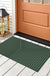 White Line Green Ground Door Mat