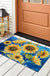 Blue Ground Sun Flower Door Mat