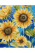 Blue Ground Sun Flower Door Mat