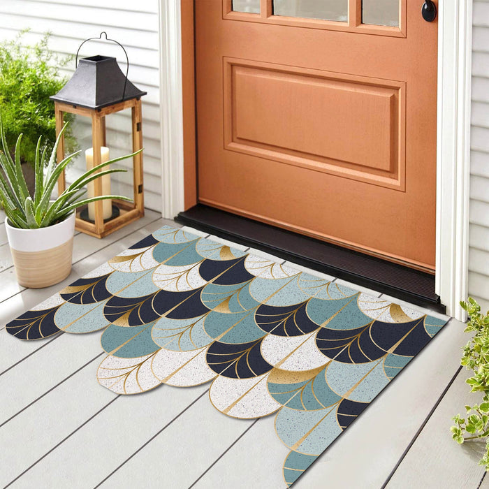 PVC Cutting Welcome Abstract Leaves Mats for Front Door Entrance Door