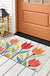 Feblilac Tulips Off-white Background PVC Coil Door Mat