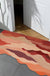 Feblilac Geometric Red Lines Mountains PVC Coil Door Mat