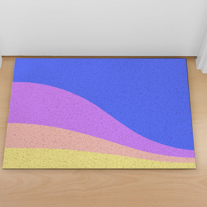 Feblilac Blue Purple Mountain PVC Coil Door Mat