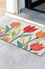 Feblilac Tulips Off-white Background PVC Coil Door Mat