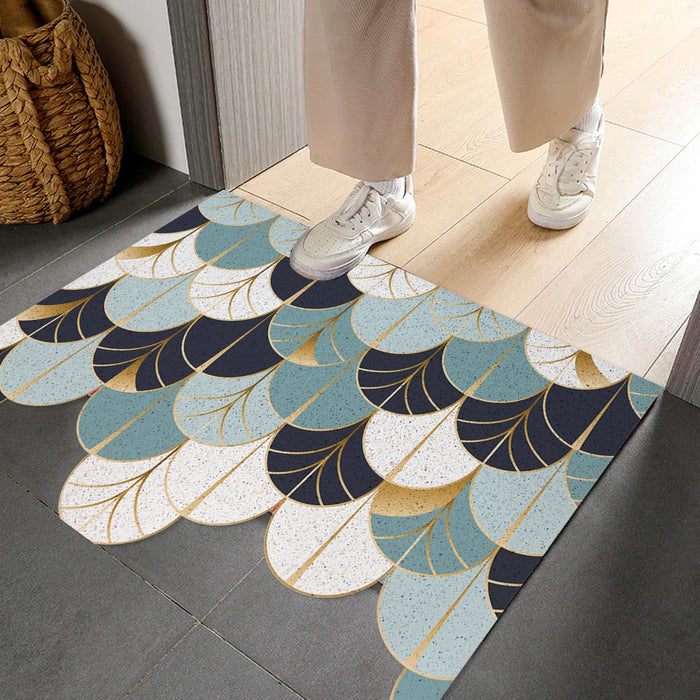 PVC Cutting Welcome Abstract Leaves Mats for Front Door Entrance Door