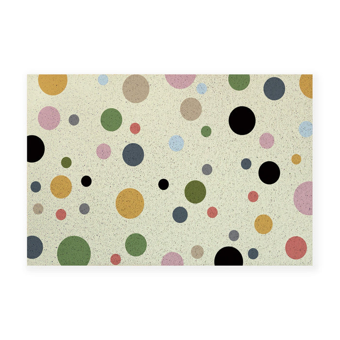 Feblilac Colorful Polka Dots PVC Coil Door Mat