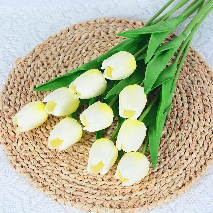 5/10PCS Artificial Tulip Flower Bouquet Real Touch PE Foam Fake Flower for Wedding Decoration Flowers for Home Garden Decoraive