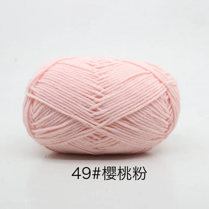 50g/Set 4ply Milk Cotton Knitting Wool Yarn Needlework Dyed Lanas For Crochet Craft Sweater Hat Dolls At Low Price