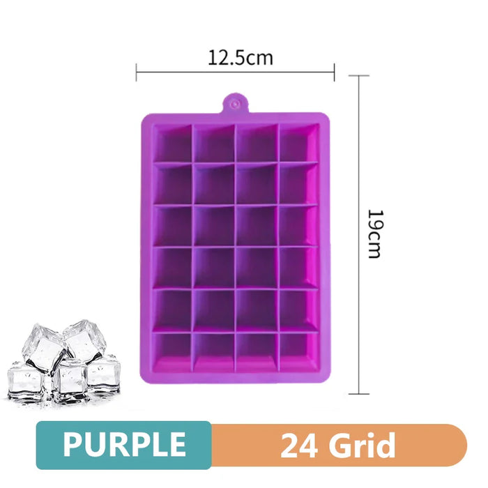 4/6/8/15 Grid Big Ice Tray Mold Giant Jumbo Large Food Grade Silicone Ice Cube Square Tray Mold DIY Ice Maker Ice Cube Tray