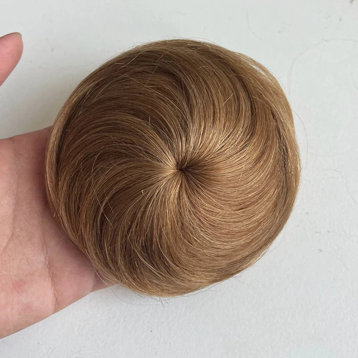 MRS HAIR Human Hair Buns Claw On Drawstring Ponytail Flexible Hair Pieces Updo Donut Chignon Clip On Buns For Wedding and Show