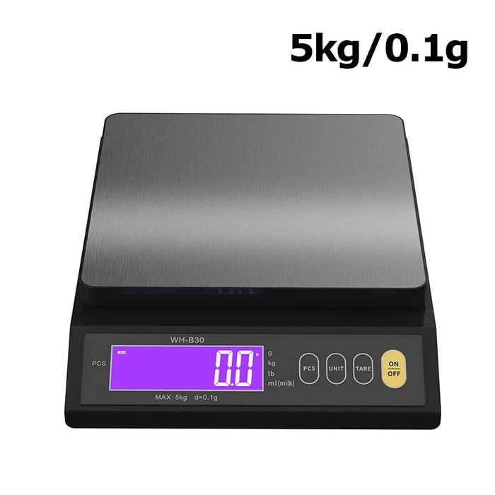 5kg/10kg Rechargeable Electronic Kitchen Scale Stainless Steel Waterproof Home Use Digital Weighing Scale Baking Measuring Tools