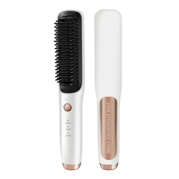 Electric Hair Brushes Multifunctional Cordless Hair Straightener Brush Fast Heating Comb Anti-scalding Ceramic Hair Curler