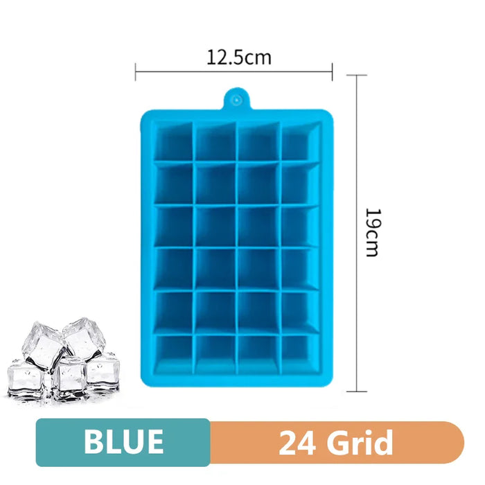 4/6/8/15 Grid Big Ice Tray Mold Giant Jumbo Large Food Grade Silicone Ice Cube Square Tray Mold DIY Ice Maker Ice Cube Tray