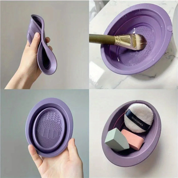 1pcs silicone folding makeup brush cleaner