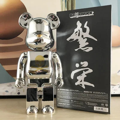 28cm 400% Bearbrick Figure Fashion Violent Bear Statue Desktop Decoration Bearbrick Figurine Luxury Living Room Decoration Decor