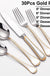 24/30 Pieces Gold Cutlery Set Complete Stainless Steel Tableaware Mirror Dinner Set Sliveware Knife Fork Spoon Kitchen Untensils