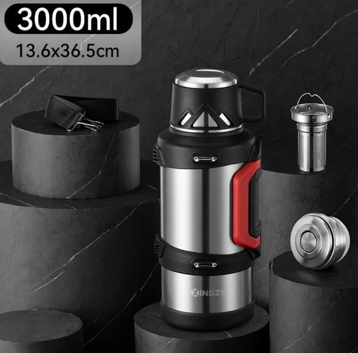 316 Stainless Steel Big Capacity Thermos Bottle 1L/ 2L /3L/ Outdoor Travel Coffee Mugs Thermal Vaccum Water Bottle Thermal Mug