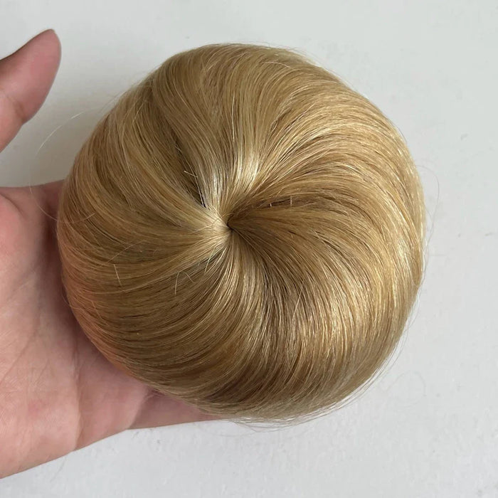 MRS HAIR Human Hair Buns Claw On Drawstring Ponytail Flexible Hair Pieces Updo Donut Chignon Clip On Buns For Wedding and Show