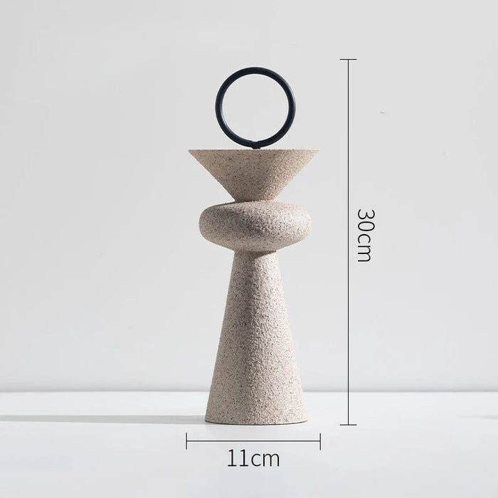 Creative Abstract Geometric Sandstone Statue Art Ornaments, Entrance Living Room TV Cabinet Desktop Home Decoration Resin Crafts