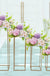 4Pcs Metal Flower Rack Prop Geometric Column Vase Stand Wedding Party Decor Gold Rectangular Rack For Wedding 40/60/80/100cm