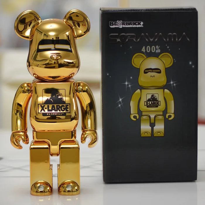 28cm 400% Bearbrick Figure Fashion Violent Bear Statue Desktop Decoration Bearbrick Figurine Luxury Living Room Decoration Decor