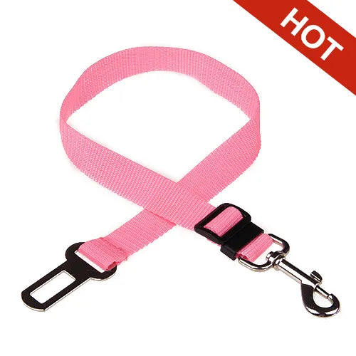 Adjustable Pet Cat Dog Car Seat Belt Pet Seat Vehicle Dog Harness Lead Clip Safety Lever Traction Dog Collars Dog Accessoires