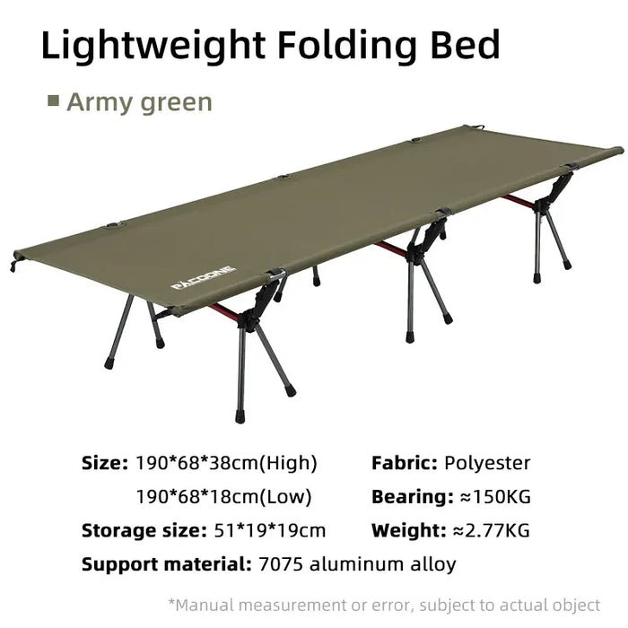 Camping Cot Folding Camping Bed Portable Outdoor Bed Comfortable Sleeping Cots for Adults & Kids Camping, Travel, RV