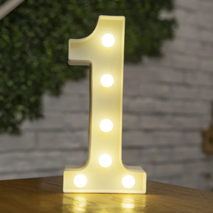 Alphabet Letter LED Lights Luminous Number Lamp Decor Battery Night Light for home Wedding Birthday Christmas party Decoration