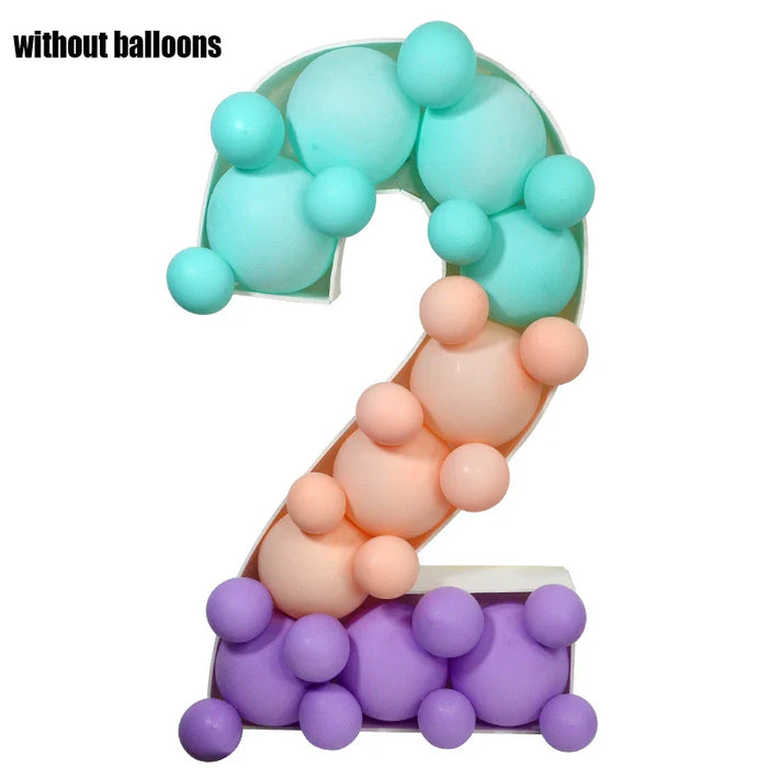 93 Giant Birthday Figure 0-9 Balloon Filling Box 18th Birthday Decor Number 30 40 50 Balloon Frame Anniversary Decoration